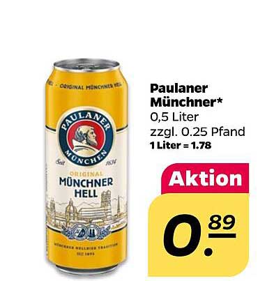 Paulaner Münchner 0,5 Liter - Aktion