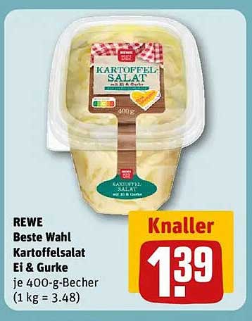 REWE Beste Wahl Kartoffelsalat Ei & Gurke 400-g-Becher