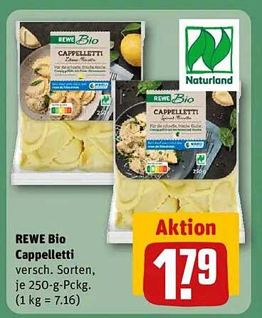 REWE Bio Cappelletti - Verschiedene Sorten für den feinen Gaumen