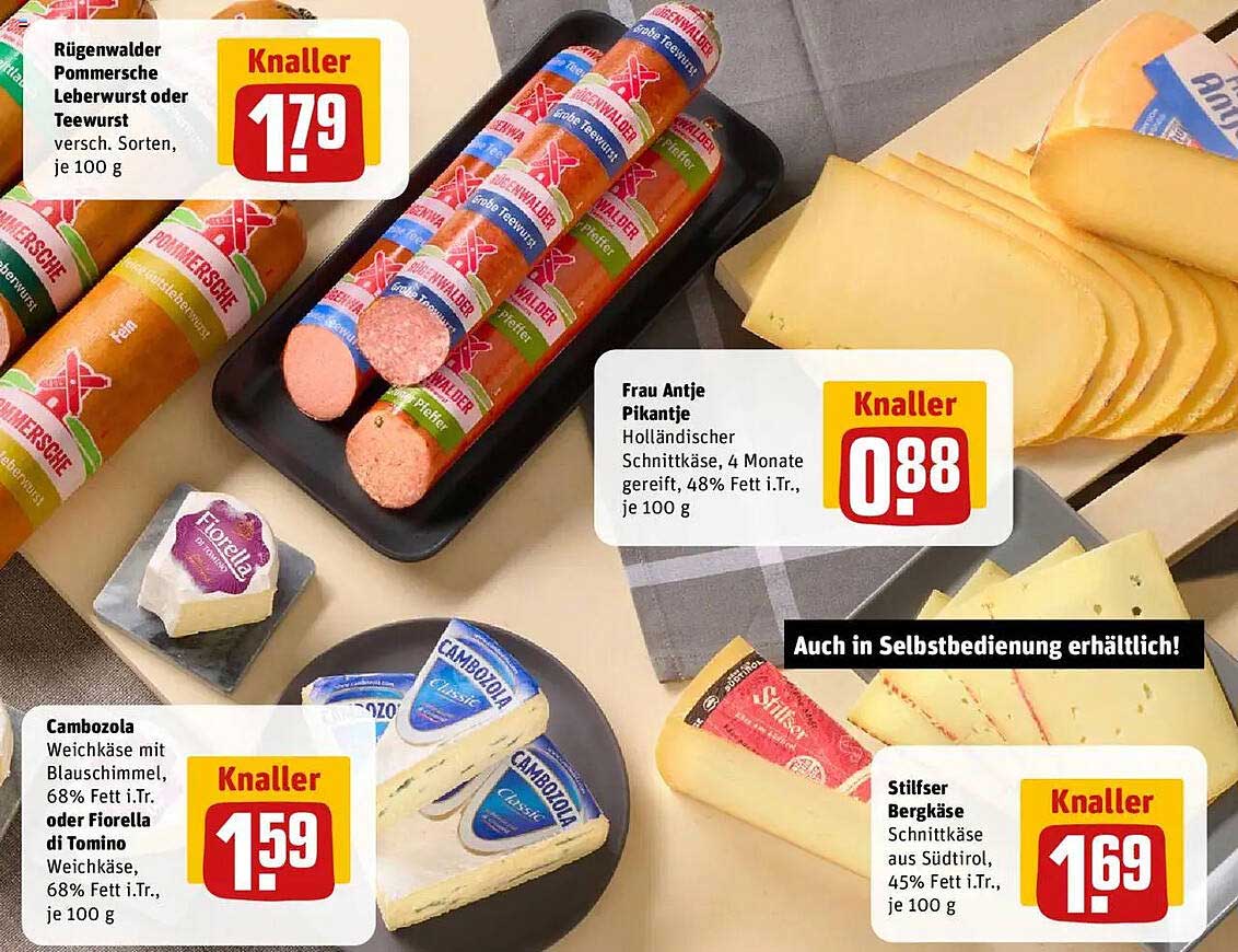 Rügenwalder Pommerische Leberwurst oder Teewurst, verschiedene Sorten, je 100 g