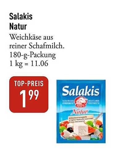 Salakis Natur Weichkäse aus reiner Schafmilch