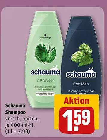 Schauma Shampoo - verschiedene Sorten, je 400-ml-Fl.