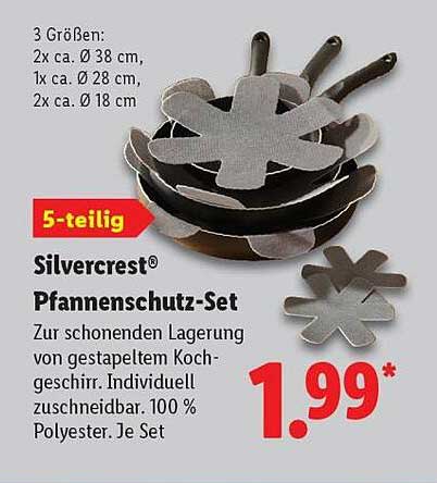 Silvercrest® Pfannenschutz-Set, 5-teilig