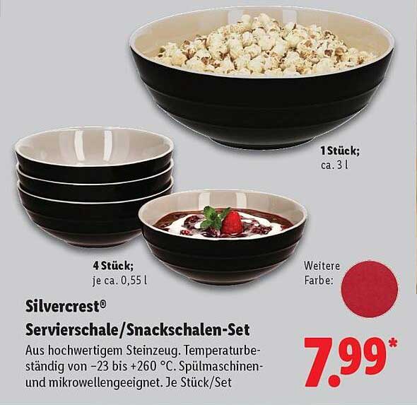 Silvercrest® Servierschale/Snackschalen-Set