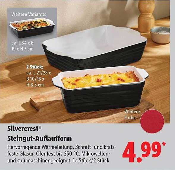 Silvercrest® Steingut-Auﬂaufform