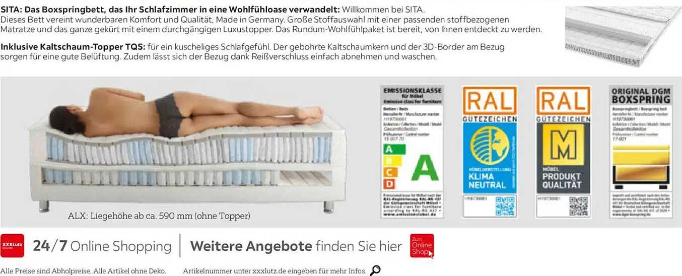 SITA: Das Boxspringbett für erholsamen Schlaf