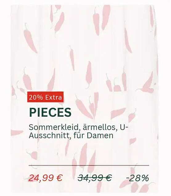 Sommerkleid, ärmellos, U-Ausschnitt, für Damen - PIECES