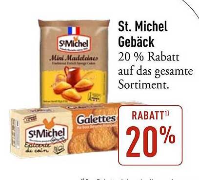 St. Michel Gebäck - 20 % Rabatt auf das gesamte Sortiment