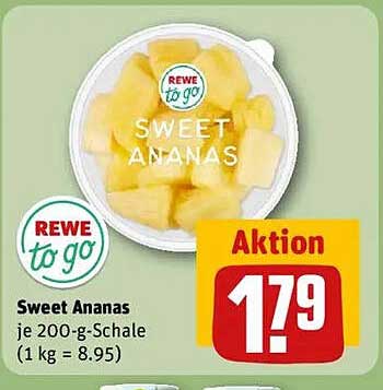 Sweet Ananas je 200-g-Schale (1 kg = 8,95)