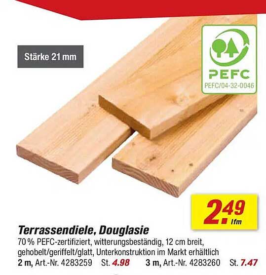 Terrassendiele, Douglasie