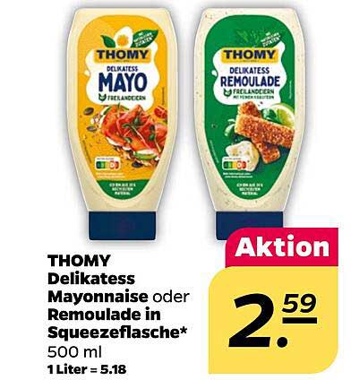 THOMY Delikates Mayonnaise oder Remoulade in Squeeze-flasche, 500 ml