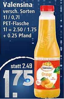 Valensina Saft 0,7L für nur 1,75 €