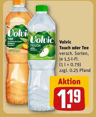 Volvic Touch oder Tee – versch. Sorten, je 1,5-l-Fl.