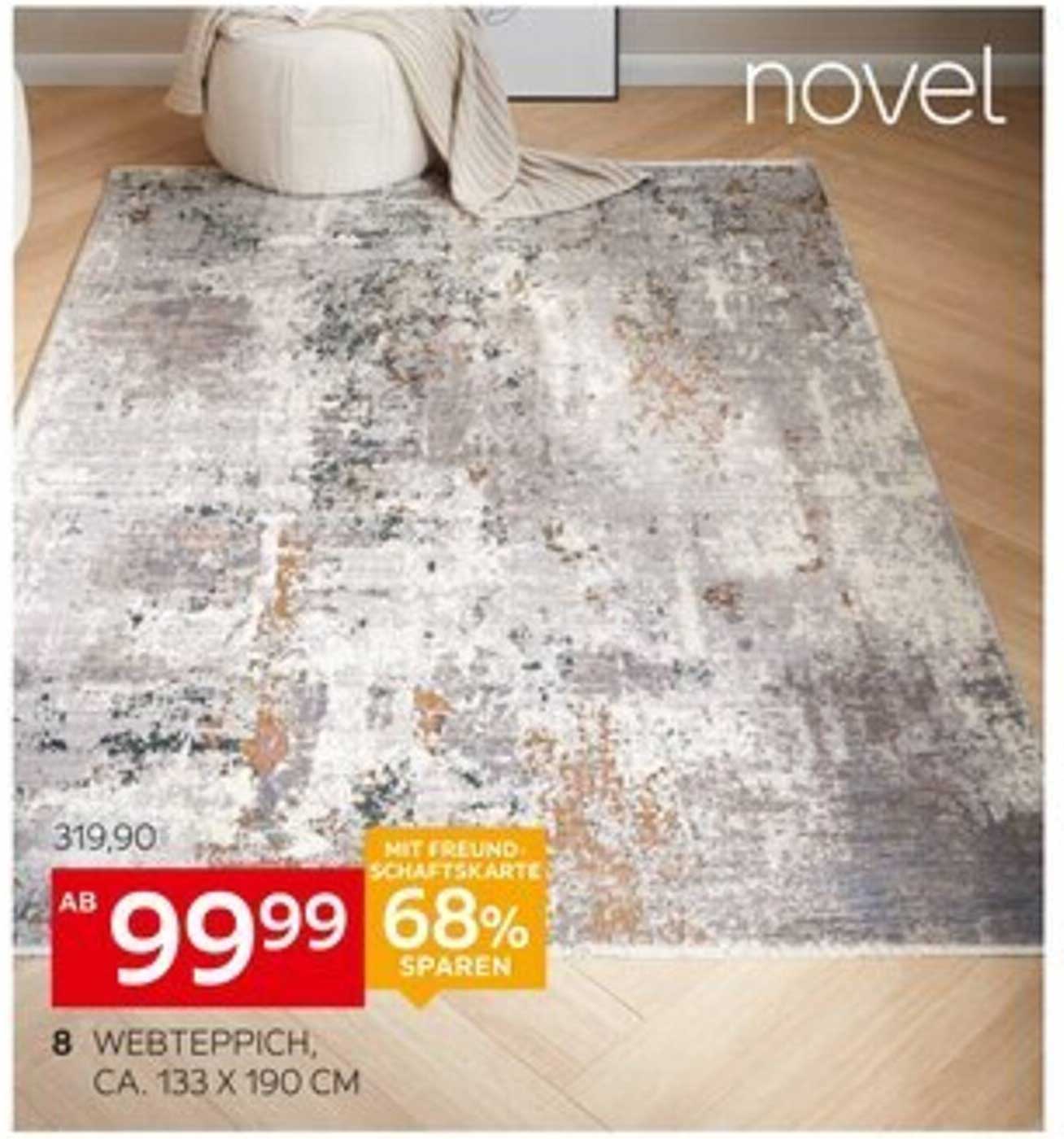 Webteppich novel, ca. 133 x 190 cm