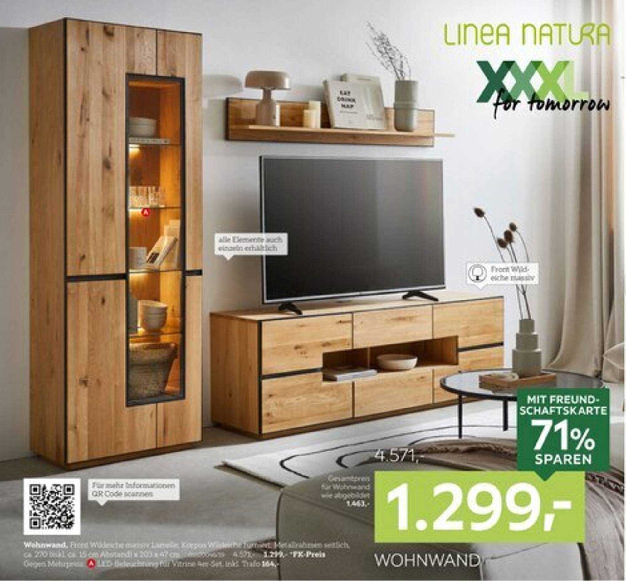 Wohnwand Linea Natura – Modernes Design für Ihr Zuhause