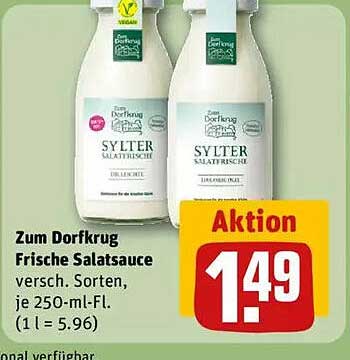 Zum Dorfkrug Frische Salatsauce versch. Sorten, je 250-ml-Fl.