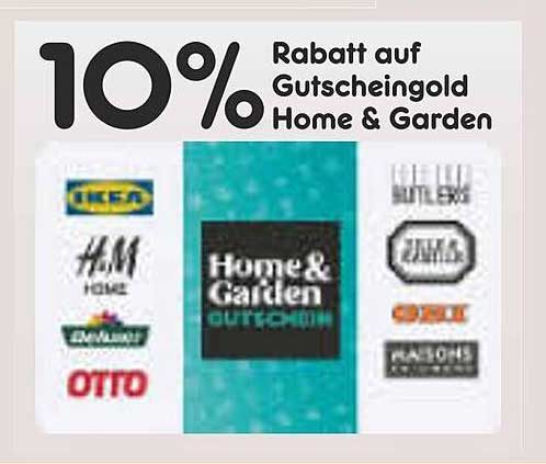 10% Rabatt auf Gutscheingold Home & Garden