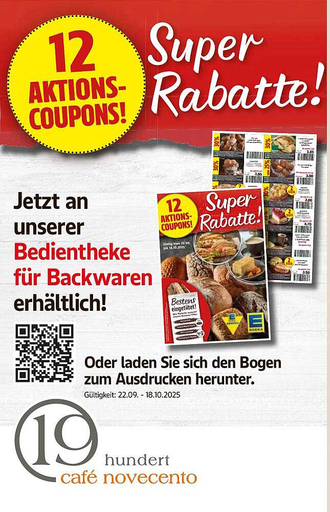 12 Aktions-Coupons für Backwaren