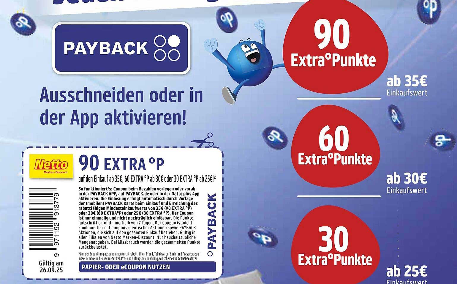 90 EXTRA °P für Neukunden bei Netto Marken-Discount