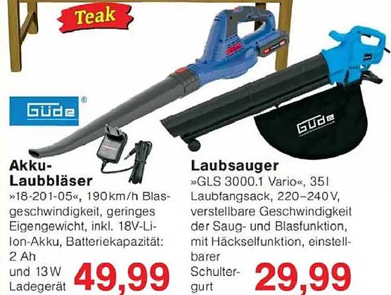 Akku-Laubbläser und Laubsauger