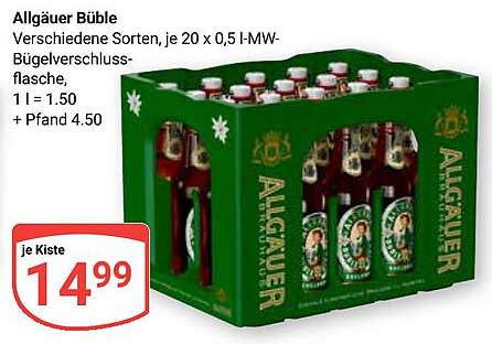 Allgäuer Büble - 20 x 0,5 l MW-Bügelverschlussflasche