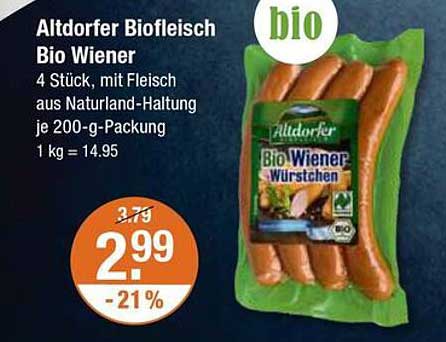 Altdorfer Biofleisch Bio Wiener
