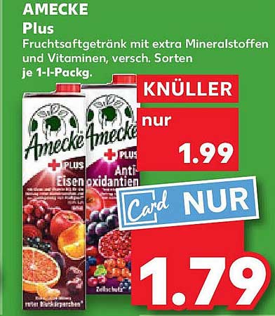 AMECKE Plus Fruchtgetränk mit extra Mineralstoffen und Vitaminen, versch. Sorten