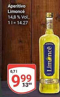 Aperitivo Limoncé 0,7 l – Jetzt im Angebot!