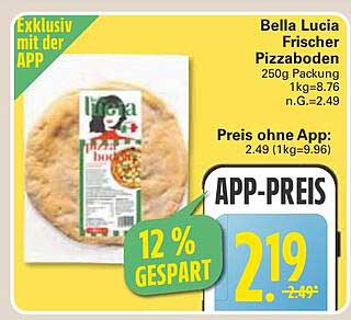 Bella Lucia Frischer Pizzaboden 250g
