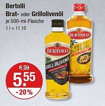 Bertolli Brat- oder Grillolivenöl 500 ml - 20% Rabatt