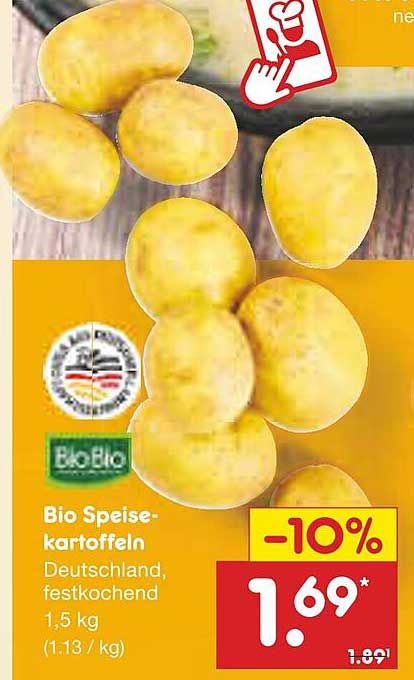 Bio Speisekartoffeln 1,5 kg - Festkochend