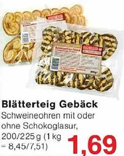 Blätterteig Gebäck - Schweineohren mit oder ohne Schokoglasur