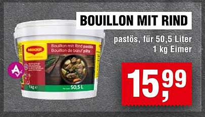 BOUILLON MIT RIND - 1 kg Eimer für 50,5 Liter