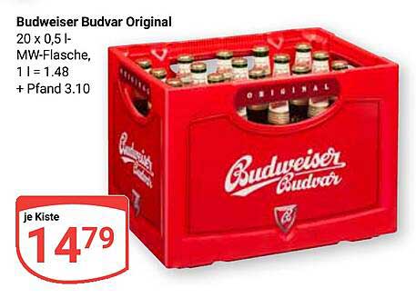 Budweiser Budvar Original 20 x 0,5 l Kiste