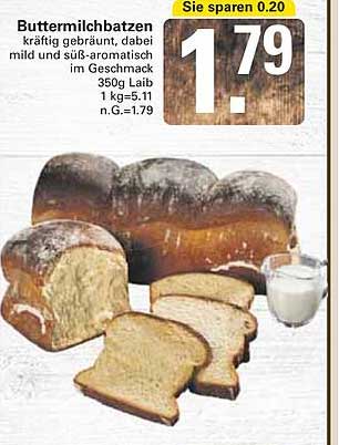 Buttermilchbatzen - kräftig gebräunt, dabei mild und süß-aromatisch