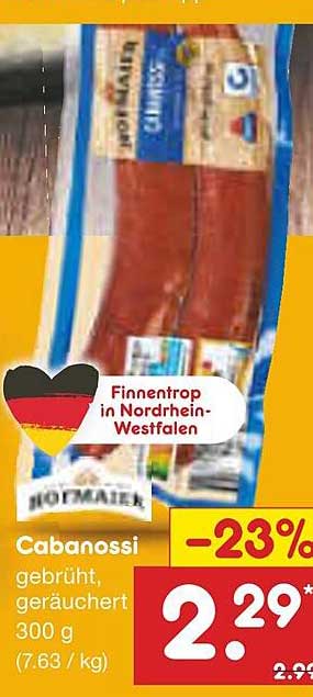 Cabanossi gebrüht, geräuchert 300 g