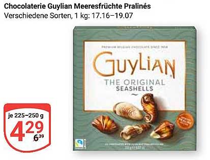 Chocolaterie Guylian Meeresfrüchte Pralines