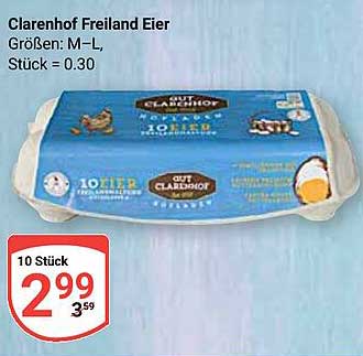 Clarenhof Freiland Eier - 10 Stück