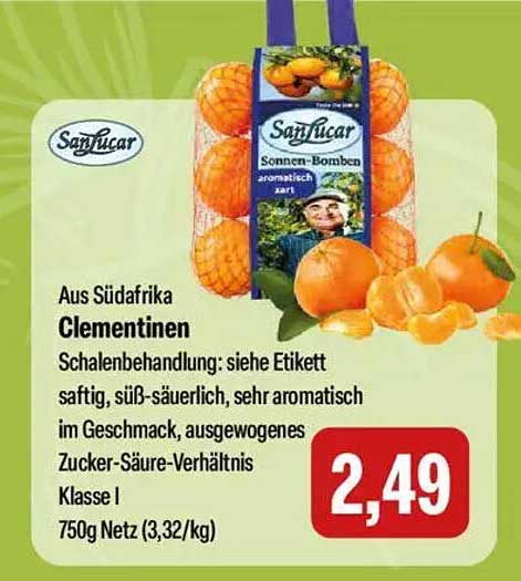 Clementinen, aus Südafrika, 750g Netz