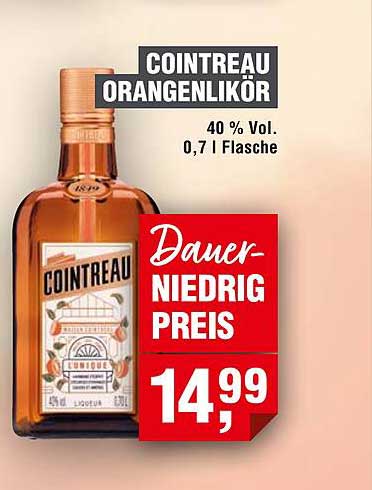 Cointreau Orangenlikör 0,7 l - Dauer-Niedrigpreis