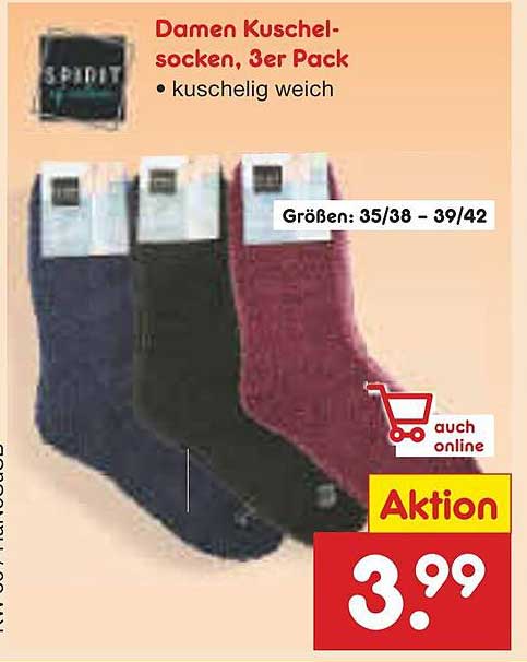 Damen Kuschelsocken, 3er Pack