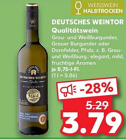 DEUTSCHES WEINTOR Qualitätswein Halbtrocken