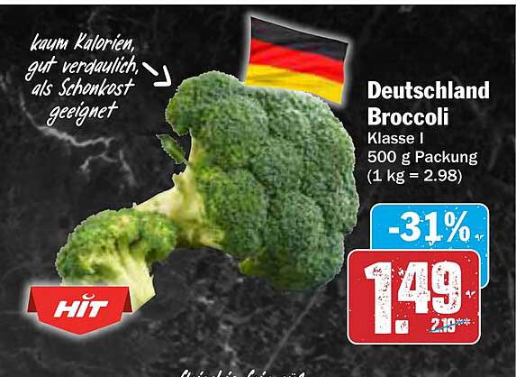 Deutschland Broccoli Klasse I 500 g - nur 1,49 €