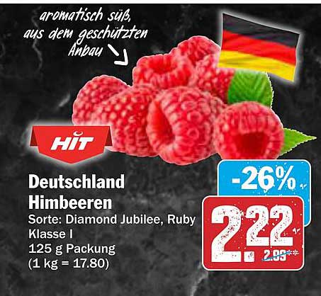 Deutschland Himbeeren, Sorte: Diamond Jubilee, Ruby Klasse I