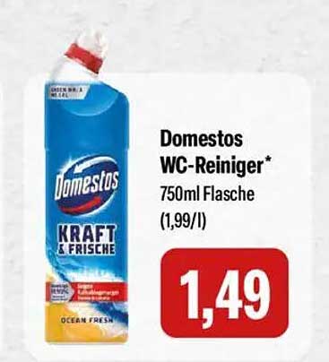 Domestos WC-Reiniger 750ml Flasche (1,99€/l)