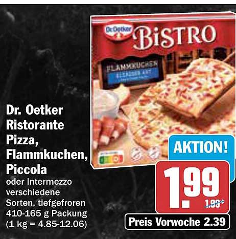 Dr. Oetker Ristorante Pizza, Flammkuchen, Piccola oder Intermezzo verschiedene Sorten, tiefgefroren