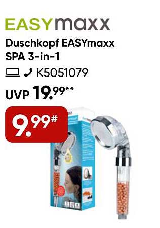 Duschkopf EASYmaxx SPA 3-in-1