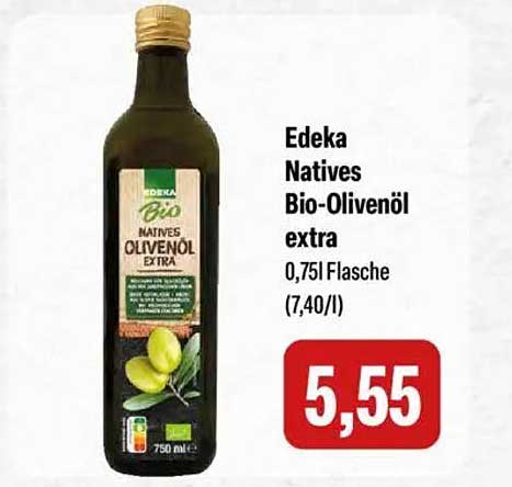 Edeka Natives Bio-Olivenöl extra 0,75l Flasche