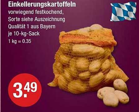 Einkellerungskartoffeln - vorwiegend festkochend, 10-kg-Sack