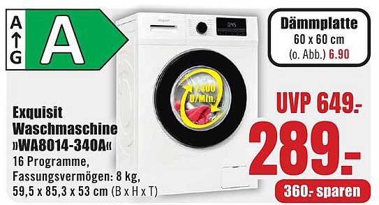 Exquisit Waschmaschine »WA8014-340A«